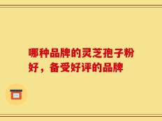 哪种品牌的灵芝孢子粉好，备受好评的品牌