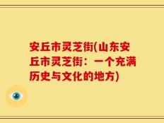 安丘市灵芝街(山东安丘市灵芝街：一个充满历史与文化的地方)