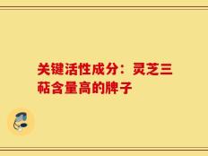 关键活性成分：灵芝三萜含量高的牌子