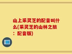 山上采灵芝的配音叫什么(采灵芝的山林之旅：配音版)