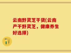云南野灵芝干货(云南产干野灵芝，健康养生好选择)