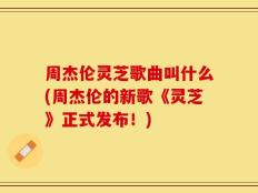 周杰伦灵芝歌曲叫什么(周杰伦的新歌《灵芝》正式发布！)