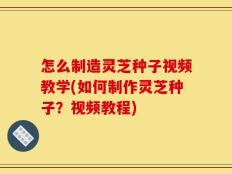 怎么制造灵芝种子视频教学(如何制作灵芝种子？视频教程)