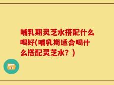 哺乳期灵芝水搭配什么喝好(哺乳期适合喝什么搭配灵芝水？)