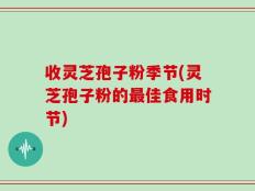 收灵芝孢子粉季节(灵芝孢子粉的最佳食用时节)