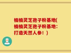 楠楠灵芝孢子粉基地(楠楠灵芝孢子粉基地：打造天然人参！)