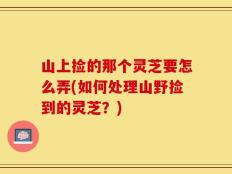 山上捡的那个灵芝要怎么弄(如何处理山野捡到的灵芝？)