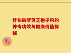 桦甸破壁灵芝孢子粉的神奇功效与健康价值探秘