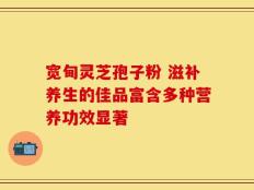 宽甸灵芝孢子粉 滋补养生的佳品富含多种营养功效显著