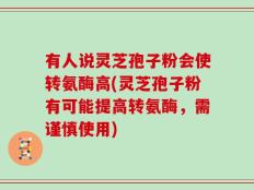 有人说灵芝孢子粉会使转氨酶高(灵芝孢子粉有可能提高转氨酶，需谨慎使用)
