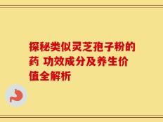 探秘类似灵芝孢子粉的药 功效成分及养生价值全解析