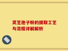 灵芝孢子粉的提取工艺与流程详解解析