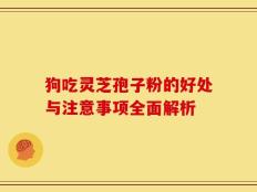 狗吃灵芝孢子粉的好处与注意事项全面解析