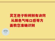 灵芝孢子粉辨别有诀窍 从颜色气味口感等方面教您准确识别