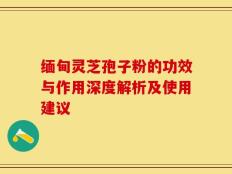 缅甸灵芝孢子粉的功效与作用深度解析及使用建议