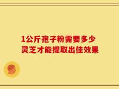 1公斤孢子粉需要多少灵芝才能提取出佳效果