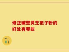 修正破壁灵芝孢子粉的好处有哪些