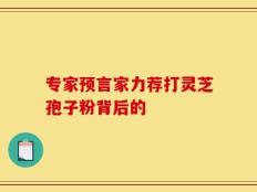 专家预言家力荐打灵芝孢子粉背后的