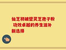 仙芝初破壁灵芝孢子粉 功效卓越的养生滋补新选择