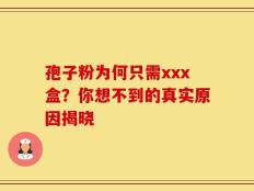孢子粉为何只需xxx盒？你想不到的真实原因揭晓
