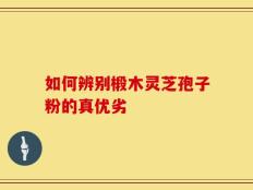 如何辨别椴木灵芝孢子粉的真优劣