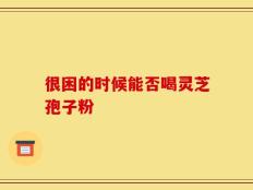 很困的时候能否喝灵芝孢子粉