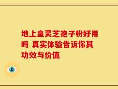 地上皇灵芝孢子粉好用吗 真实体验告诉你其功效与价值