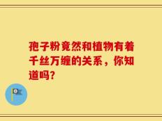孢子粉竟然和植物有着千丝万缠的关系，你知道吗？