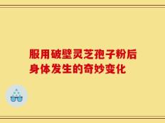 服用破壁灵芝孢子粉后身体发生的奇妙变化