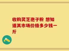 收购灵芝孢子粉 想知道其市场价格多少钱一斤