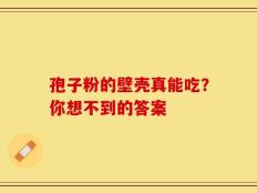 孢子粉的壁壳真能吃？你想不到的答案