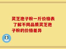 灵芝孢子粉一斤价格表 了解不同品质灵芝孢子粉的价格差异