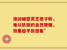 池润破壁灵芝孢子粉，难以抗拒的自然馈赠，效果超乎你想象”