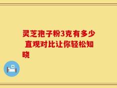 灵芝孢子粉3克有多少 直观对比让你轻松知晓