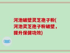 河池破壁灵芝孢子粉(河池灵芝孢子粉破壁，提升保健功效)