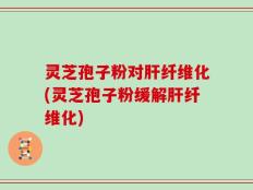 灵芝孢子粉对肝纤维化(灵芝孢子粉缓解肝纤维化)