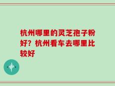 杭州哪里的灵芝孢子粉好？杭州看车去哪里比较好