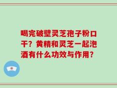 喝完破壁灵芝孢子粉口干？黄精和灵芝一起泡酒有什么功效与作用？