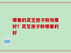 哪里的灵芝孢子粉效果好？灵芝孢子粉哪里的好