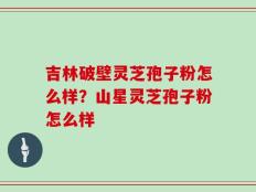 吉林破壁灵芝孢子粉怎么样？山星灵芝孢子粉怎么样