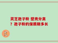 灵芝孢子粉 壁壳分离？孢子粉的保质期多长