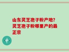 山东灵芝孢子粉产地？灵芝孢子粉哪里产的最正宗