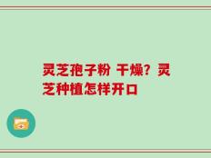 灵芝孢子粉 干燥？灵芝种植怎样开口