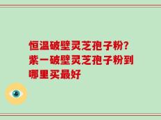 恒温破壁灵芝孢子粉？紫一破壁灵芝孢子粉到哪里买最好