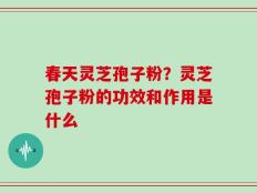 春天灵芝孢子粉？灵芝孢子粉的功效和作用是什么