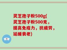 灵芝孢子粉500g(灵芝孢子粉500克，提高免疫力，抗疲劳，延缓衰老)