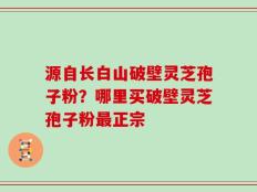 源自长白山破壁灵芝孢子粉？哪里买破壁灵芝孢子粉最正宗