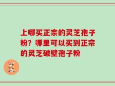 上哪买正宗的灵芝孢子粉？哪里可以买到正宗的灵芝破壁孢子粉