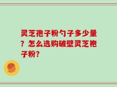 灵芝孢子粉勺子多少量？怎么选购破壁灵芝袍子粉？