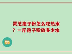 灵芝孢子粉怎么吃热水？一斤孢子粉放多少水